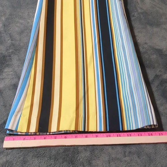 Lena Gabrielle Multi Color Striped Belted Wide Leg Pants size 4 - Picture 8 of 8